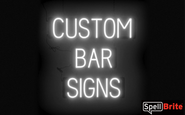 BAR sign, featuring LED lights that look like neon BAR signs