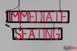 IMMEDIATE SEATING LED signage that looks like neon signs for your restaurant