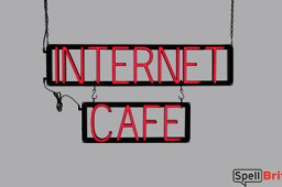 INTERNET CAFÉ LED signs that look like neon signage for your coffee shop