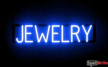 JEWELRY sign, featuring LED lights that look like neon JEWELRY signs