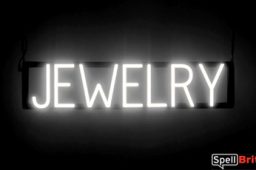 JEWELRY sign, featuring LED lights that look like neon JEWELRY signs