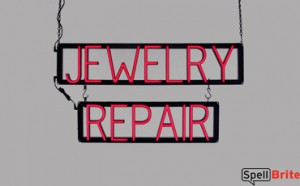 JEWELRY REPAIR LED sign that looks like neon signs for your shop