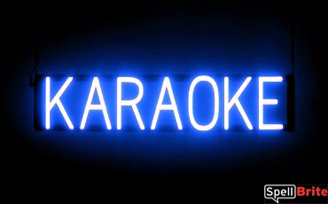 KARAOKE sign, featuring LED lights that look like neon KARAOKE signs