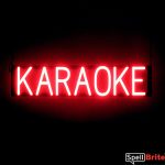 KARAOKE sign, featuring LED lights that look like neon KARAOKE signs