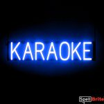 KARAOKE sign, featuring LED lights that look like neon KARAOKE signs