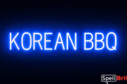 KOREAN BBQ sign, featuring LED lights that look like neon KOREAN BBQ signs