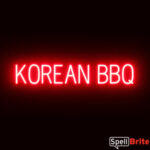 KOREAN BBQ sign, featuring LED lights that look like neon KOREAN BBQ signs