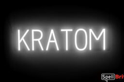 KRATOM sign, featuring LED lights that look like neon KRATOM signs