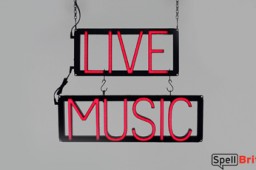 LIVE MUSIC LED signs that use changeable letters to make personalized signs for your bar