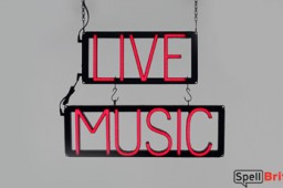LIVE MUSIC LED signs that uses changeable letters to make personalized signs for your bar
