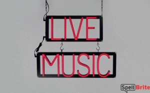 LIVE MUSIC LED signs that uses changeable letters to make personalized signs for your bar