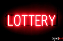 LOTTERY LED signage that is an alternative to neon illuminated signs for your business