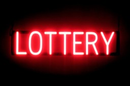 LOTTERY LED illuminated signs that look like a neon sign for your convenience store