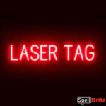 LASER TAG Sign – SpellBrite’s LED Sign Alternative to Neon LASER TAG Signs for Businesses in Red