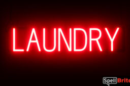 LAUNDRY Sign – SpellBrite’s LED Sign Alternative to Neon LAUNDRY Signs for Businesses in Red