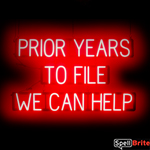 PRIOR YEARS TO FILE WE CAN HELP Sign