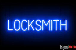 Locksmith sign, featuring LED lights that look like neon Locksmith signs