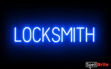 Locksmith sign, featuring LED lights that look like neon Locksmith signs