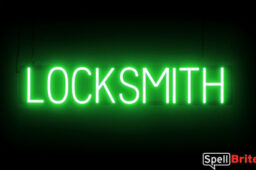 Locksmith sign, featuring LED lights that look like neon Locksmith signs