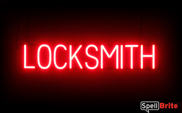 Locksmith sign, featuring LED lights that look like neon Locksmith signs