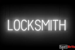 Locksmith sign, featuring LED lights that look like neon Locksmith signs