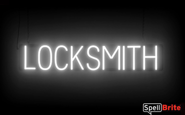 Locksmith sign, featuring LED lights that look like neon Locksmith signs