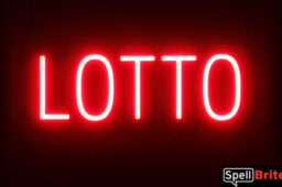 LOTTO Sign – SpellBrite’s LED Sign Alternative to Neon LOTTO Signs for Businesses in Red