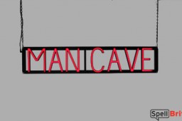 MAN CAVE LED signs that use interchangeable letters to make personalized signs for your home