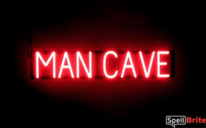 MAN CAVE illuminated LED signage that looks like neon signs for your home