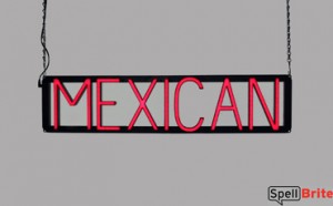 MEXICAN LED signs that look like neon signs that uses changeable letters to make window signs