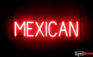 MEXICAN FOOD LED lighted signs that look like neon signage for your bar
