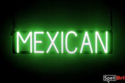 MEXICAN sign, featuring LED lights that look like neon MEXICAN signs