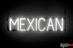 MEXICAN sign, featuring LED lights that look like neon MEXICAN signs