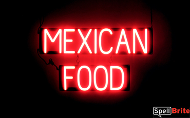MEXICAN FOOD LED signage that looks like lighted neon signs for your restaurant
