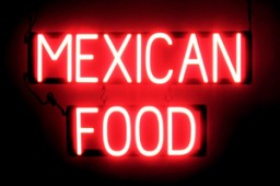 MEXICAN FOOD LED signage that looks like lighted neon signs for your restaurant