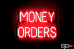 MONEY ORDERS sign, featuring LED lights that look like neon MONEY ORDER signs