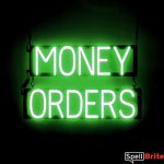 MONEY ORDERS sign, featuring LED lights that look like neon MONEY ORDER signs