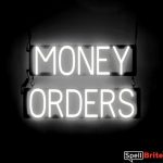 MONEY ORDERS sign, featuring LED lights that look like neon MONEY ORDER signs