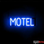 MOTEL sign, featuring LED lights that look like neon MOTEL signs