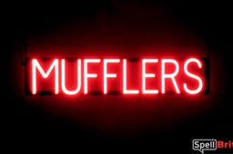 MUFFLERS lighted LED signs that look like neon signage for your auto shop