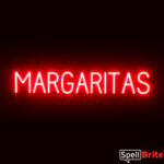 MARGARITAS sign, featuring LED lights that look like neon MARGARITAS signs