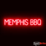 MEMPHIS BBQ sign, featuring LED lights that look like neon MEMPHIS BBQ signs