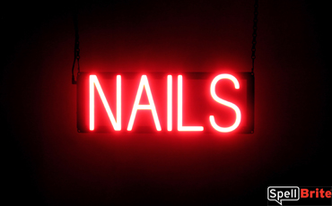 NAILS LED signs that are an alternative to neon lighted signs for your business