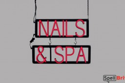 NAILS & SPA LED signs that uses changeable letters to make personalized signs for your salon