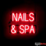 NAILS & SPA lighted LED signs that uses changeable letters to make business signs