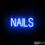 NAILS sign, featuring LED lights that look like neon NAIL signs