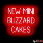 NEW MINI BLIZZARD CAKES Sign