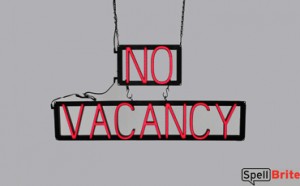 NO VACANCY LED signs that are an alternative to neon signs for your hotel or motel