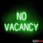 NO VACANCY sign, featuring LED lights that look like neon NO VACANCY signs