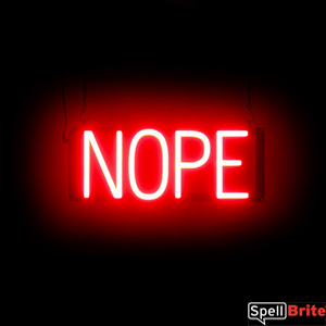 SpellBrite Ultra-Bright OPEN NOPE Closed Sign Neon look LED performance 